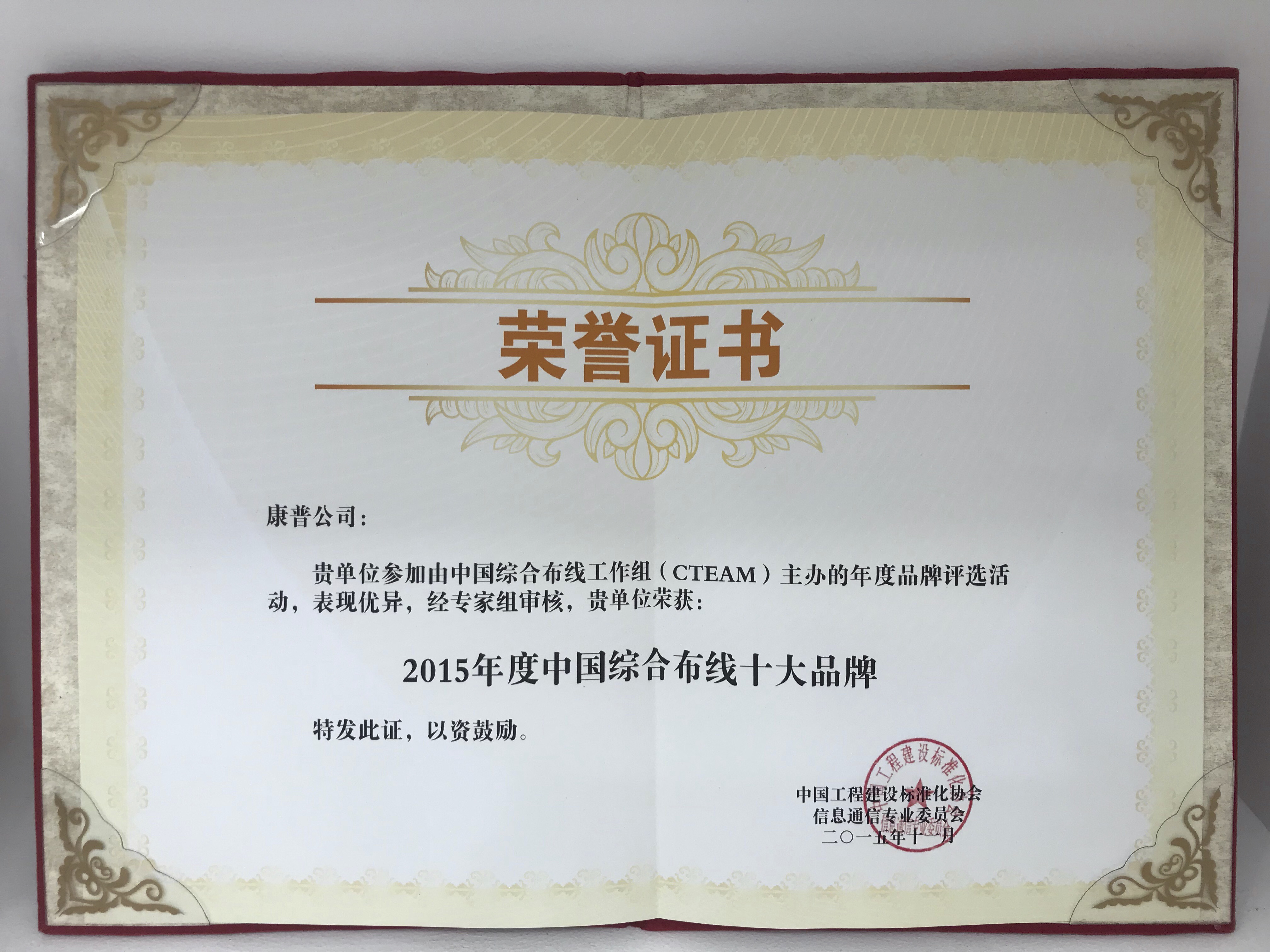 2015CDCC历年十大布线奖