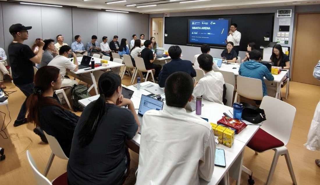 Teams working the live brief at a GBAITA Arena pilot run, July 2026