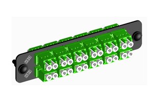 1000-Type Adapter Pack with 12 LC duplex SM adapters, green