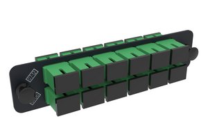 1000-Type Adapter Pack with 12 TeraSPEED® SM simplex SC adapters, green