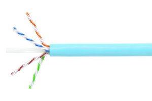 GigaSPEED X10D® 1091B ETL Verified Category 6A U/UTP Cable, light blue jacket, 4 pair count, 1000 ft (305 m…
