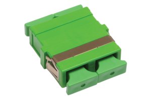 TeraSPEED® SC-APC Duplex Flangeless Adapter, Green, Single Pack