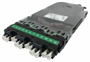 CHD Singlemode Splice Cassette, 12LC/APC, with dust plugs and pigtails
