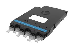 CHD ULL Singlemode MPO-12 distribution module, 12LC/UPC to 1x12f MPO unpinned, dust plugs