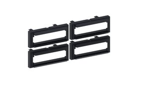 Fiber Module Adapter + Label Extender (4 ea/pkg), Black