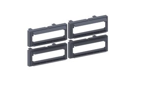 Fiber Module Adapter + Label Extender (4 ea/pkg), Gray