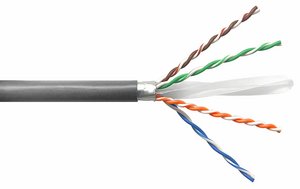 CS41R, ETL Verified Category 6A U/UTP Cable, non-plenum, gray jacket, 4 pair count, 1000 ft (305 m) length …