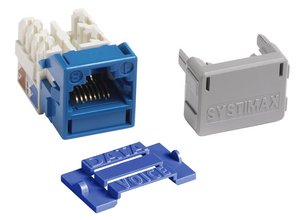 GigaSPEED X10D® M-Series Modular Jack, RJ45, Cat6A Unshielded, Blue (24 ea/pkg)