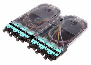 EHD Multimode OM4  Splice Cassette, 24LC with dust plugs and pigtails
