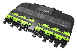 EHD ULL Multimode OM5 Wideband MPO-12 distribution module, 24LC to 2x12f MPOs unpinned, dust plugs