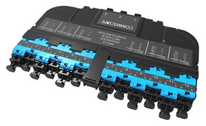 EHD ULL Multimode OM4 MPO-8 distribution module, 24LC to 3x8f MPOs unpinned, dust plugs