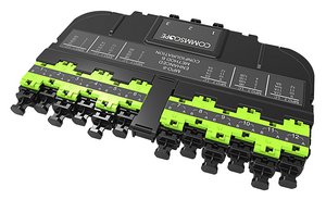 EHD ULL Multimode OM5 Wideband MPO-8 distribution module, 24LC to 3x8f MPOs unpinned, dust plugs