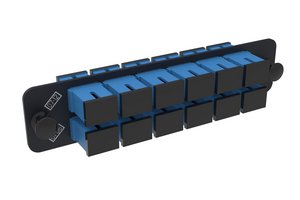 1000-Type Adapter Pack with 12 TeraSPEED® SM simplex SC adapters, blue