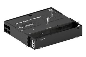 EPX 2U fixed panel, accepts (8) G2 style splice cassettes, modules or adapter packs, providing up to 96 dup…