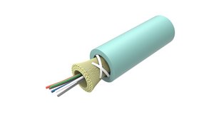 Fiber indoor/outdoor cable, LSZH Riser Distribution, 24 fiber single-unit, Multimode OM4 bend insensitive, …
