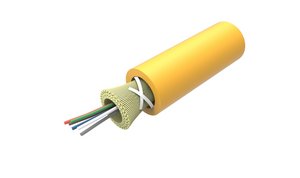Fiber indoor/outdoor cable, LSZH Riser Distribution, 24 fiber single-unit, Singlemode G.652.D, Meters jacke…