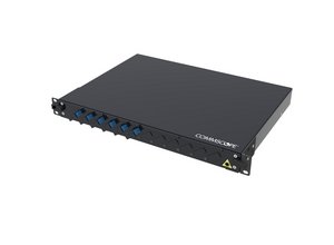 FMS Panel, 1U, 19 in, black, Includes 6 x SC SM Duplex Adaptors (12F), 12 x SM SC Pigtails. 12 x Splice pro…