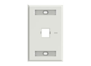 Faceplate Kit, Labelled, 1-gang, 1 port, electric white