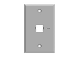 Faceplate Kit, no label, 1-gang, 1 port, electric gray