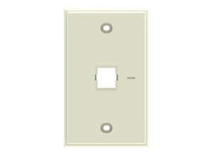 Faceplate Kit, no label, 1-gang, 1 port, light almond
