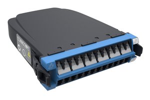 G2 LL Singlemode MPO 12 distribution module, 24 LC to 2x12f MPOs pinned, internal shutters