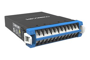 G2 ULL Singlemode MPO-12 Distribution Module, 24LC to 2X12f MPOs unpinned, internal shutters