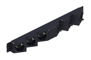High density 1U Fiber Shelf Rear Extension, 6 Cable Entries
