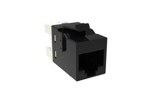 KJ-Series Modular Jack, RJ45, Cat6 Unshielded, Black