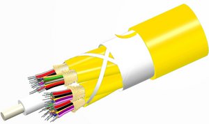 Fiber indoor cable, Low Smoke Zero Halogen Distribution, 48 fiber multi-unit, Singlemode G.657.A1, Meters j…