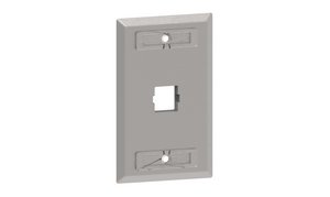 M11SP-L 1-port Single Gang Stainless Steel Faceplate with Label