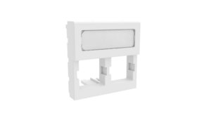 M12FR-262 Unshuttered Faceplate, 2-port, White, Eco-Bulk Package