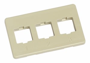 Flexible Faceplate with Single Gang Frame, ivory