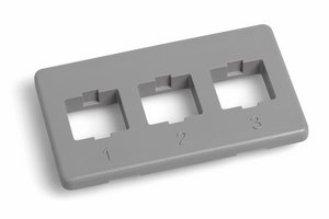 Flexible Faceplate with Single Gang Frame, gray