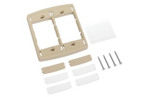 Flexible Faceplate Double Gang Frame, ivory