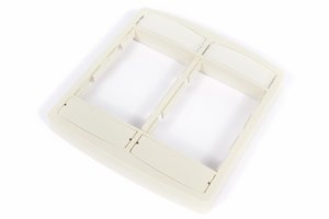 Flexible Faceplate Double Gang Frame, white