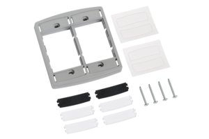 Flexible Faceplate Double Gang Frame, gray