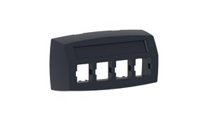 M14CE Type Furniture Faceplate, 4 port, black