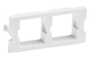 FP Type Double Port Adapter Housing, white
