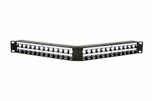 M4800 1U Angled Modular Panel, 48 port  (MPS100 / UNJ10G / UNJ600 / UNJ600T / UNJ500 ), Black
