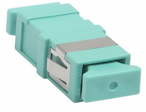 LazrSPEED® SC Simplex Flangeless Adapter, Aqua, Single Pack