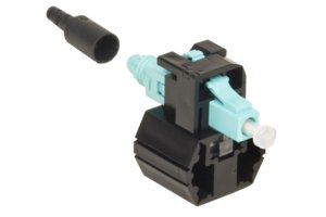 Field Installable LC Connector, OM3/4/5, Aqua, for 250/900um, single pack