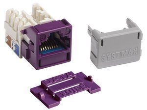 GigaSPEED X10D® M-Series Modular Jack, RJ45, Cat6A Unshielded, Violet
