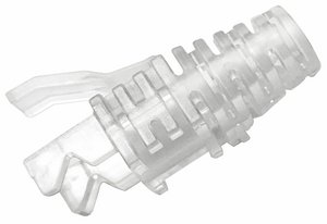 Modular Plug Boot, 8-Position Plugs, Slim-line, Transparent, 6.2mm Max Cable OD