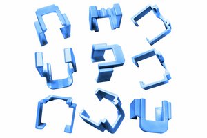 Modular Plug Color Clip, Blue, 50 pcs