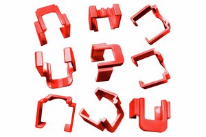 Modular Plug Color Clip, Red, 50 pcs
