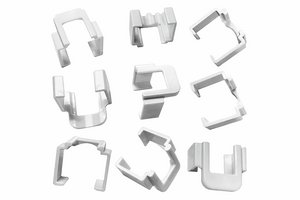 Modular Plug Color Clip, White, 50 pcs