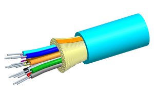 Fiber indoor cable, Low Smoke Zero Halogen Distribution, 2 fiber single-unit, Multimode OM4, Meters jacket …