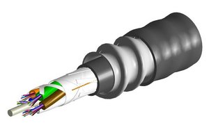 Fiber indoor/outdoor cable, LazrSPEED®, Plenum Rated, Gel-Free, 24 fiber, Stranded Loose Tube with Aluminum…