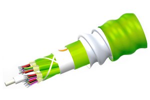 Fiber indoor cable, LazrSPEED® Plenum Distribution, interlocking aluminum armored with plenum jacket, Multi…