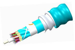 Fiber indoor cable, LazrSPEED® Plenum Distribution, interlocking aluminum armored with plenum jacket, Multi…